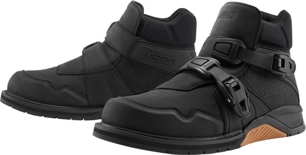 ICON Slabtown Waterproof Motorcycle Boots Black