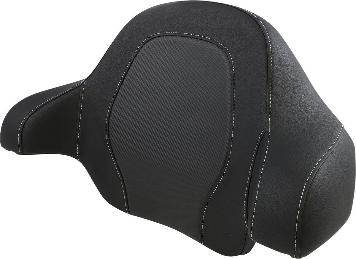 Saddlemen Tour Pak Backrest Pad Leather Red Stitch Black 814-07-15004