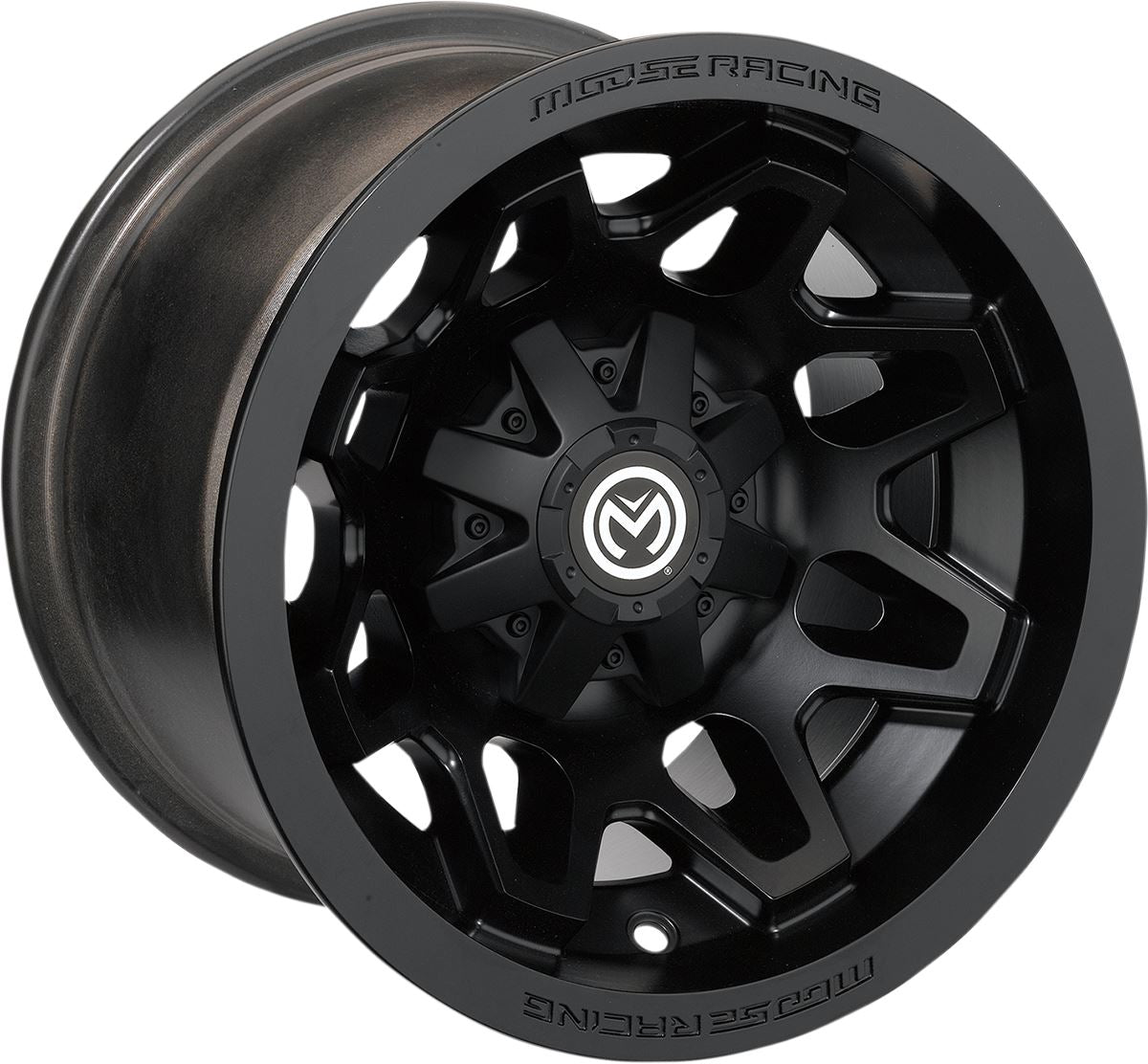 Moose Utility 416X Black 12x7 4/156 4+3 Aluminum Quad UTV Wheel