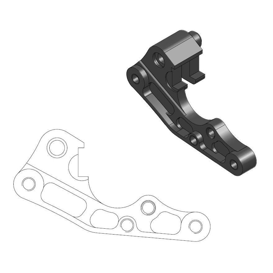 Moto-Master Relocation Bracket For OEM Caliper For Beta RR 250 2013-2026 211079