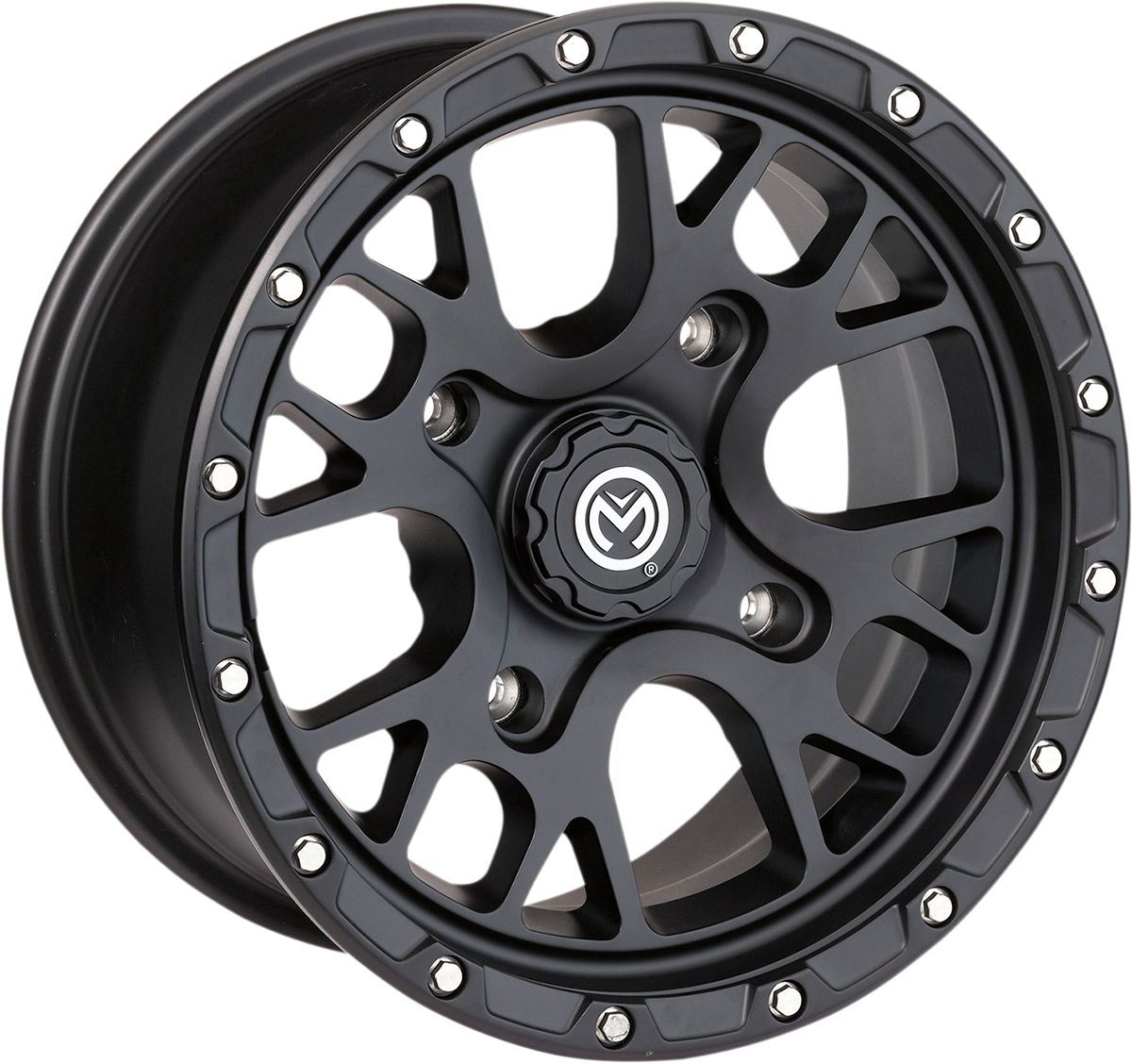 Moose Utility 545X MO 15x7 4/156 Satin Black Alloy Quad UTV Wheel