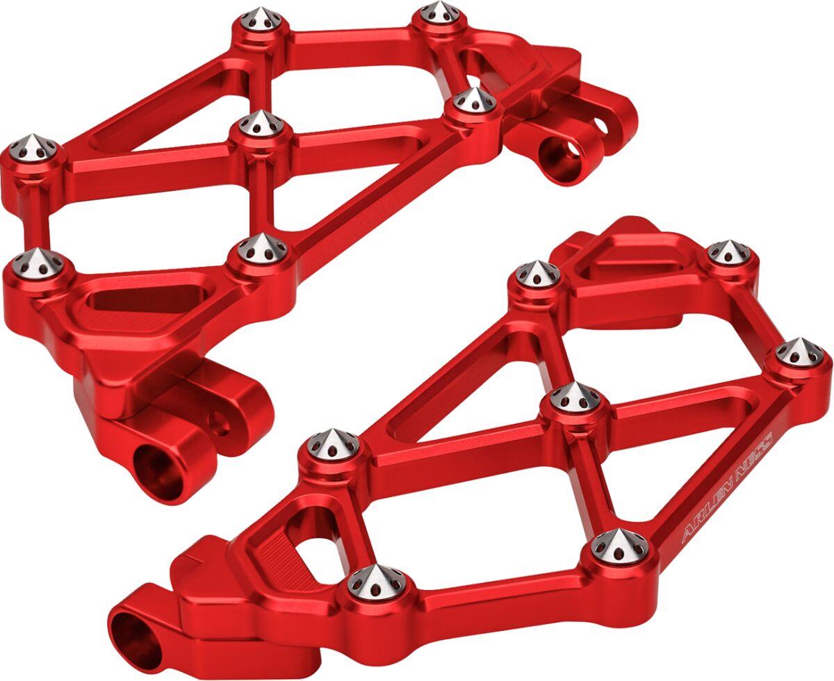 Arlen Ness Mini Diamond Floorboards Red For Harley Davidson FLHRXS 1868 1983-2024 410-049