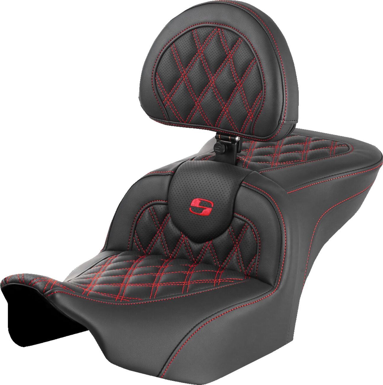 Saddlemen Roadsofa Seat With Backrest For HD FLTRXSE 1977 23-24 823-07-182B4