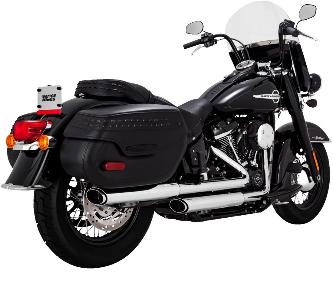 Vance & Hines 3" Twin Slash Slip-On Mufflers Chrome For HD FLHCS 1868 18-24 16379