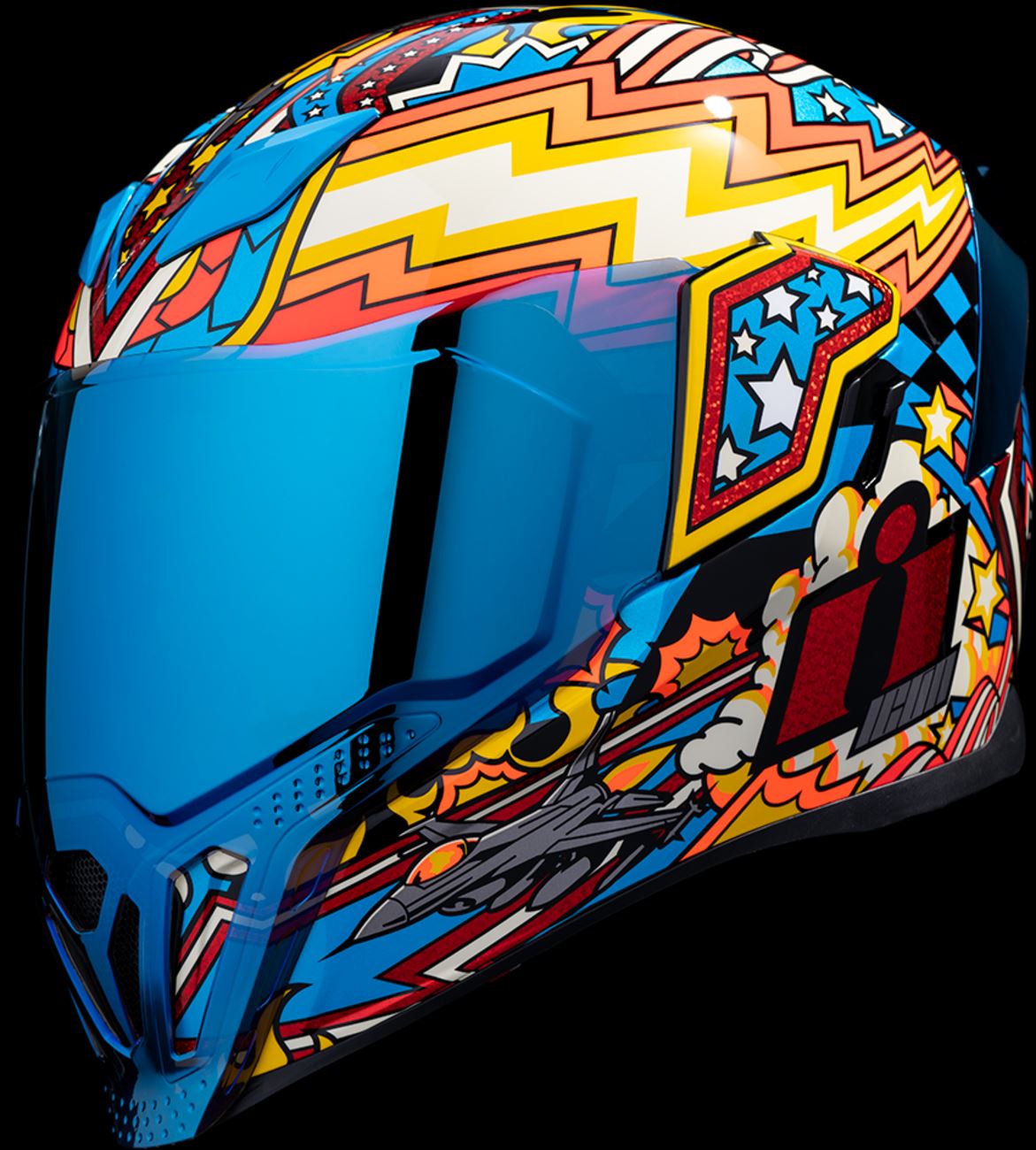 ICON Airflite™ Fly Boy Motorcycle Helmet BL 2024 Model