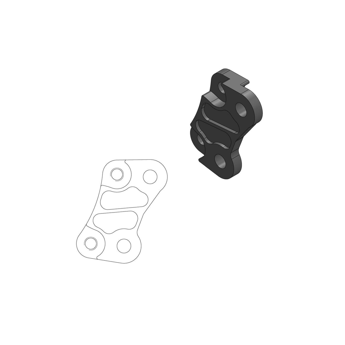 Moto-Master Adapter Brackets For Kawasaki KX 112 2001-2024 211075
