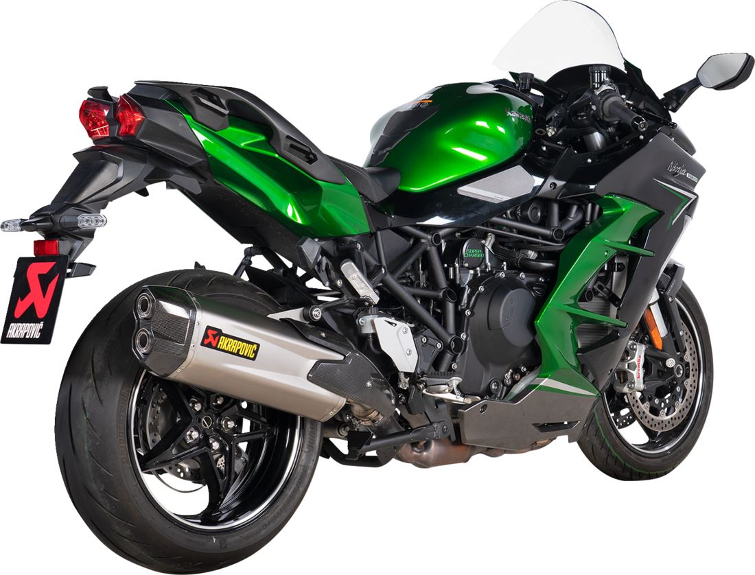 Akrapovic Slip-On Line Muffler TI/CF For Kawasaki H2 1000 SX 22-24 S-K10SO30-HGIT