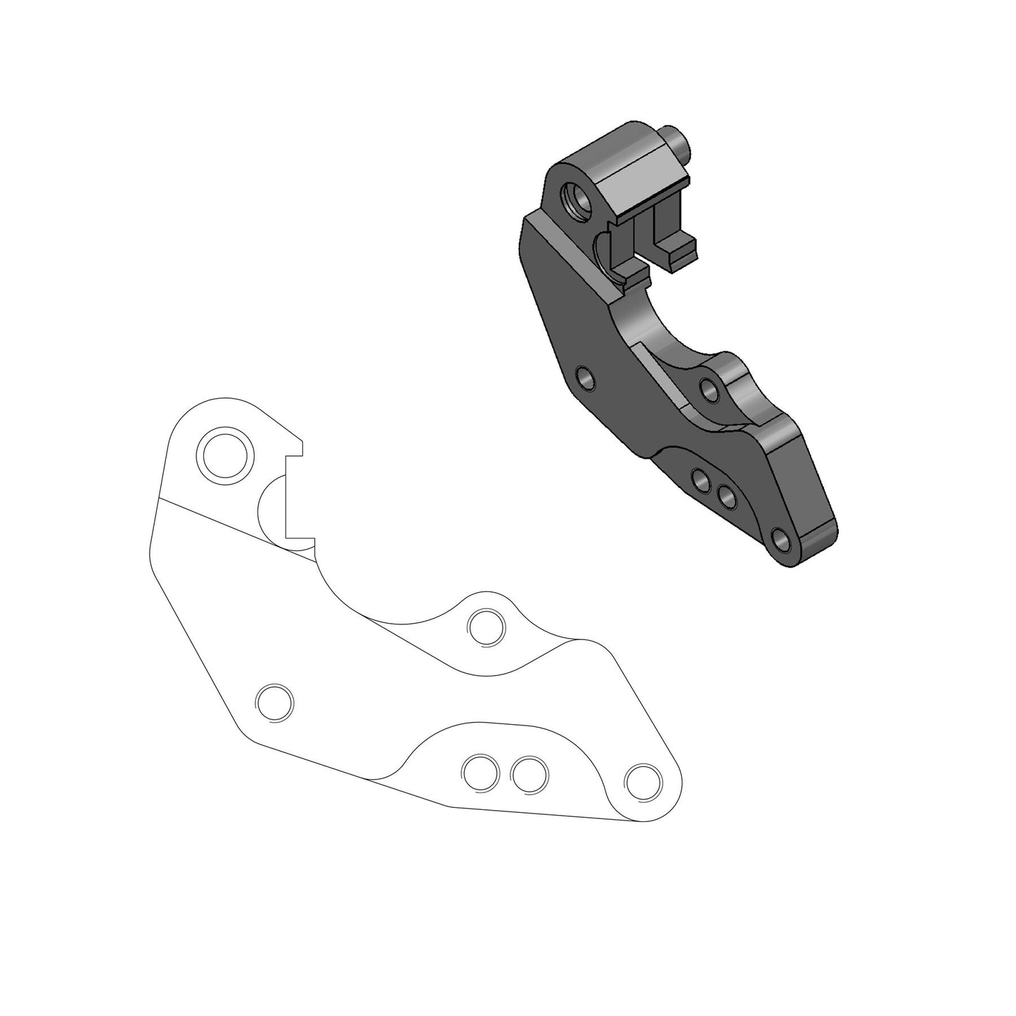 Moto-Master Relocation Bracket For Yamaha YZ 125 2008-2026 211056