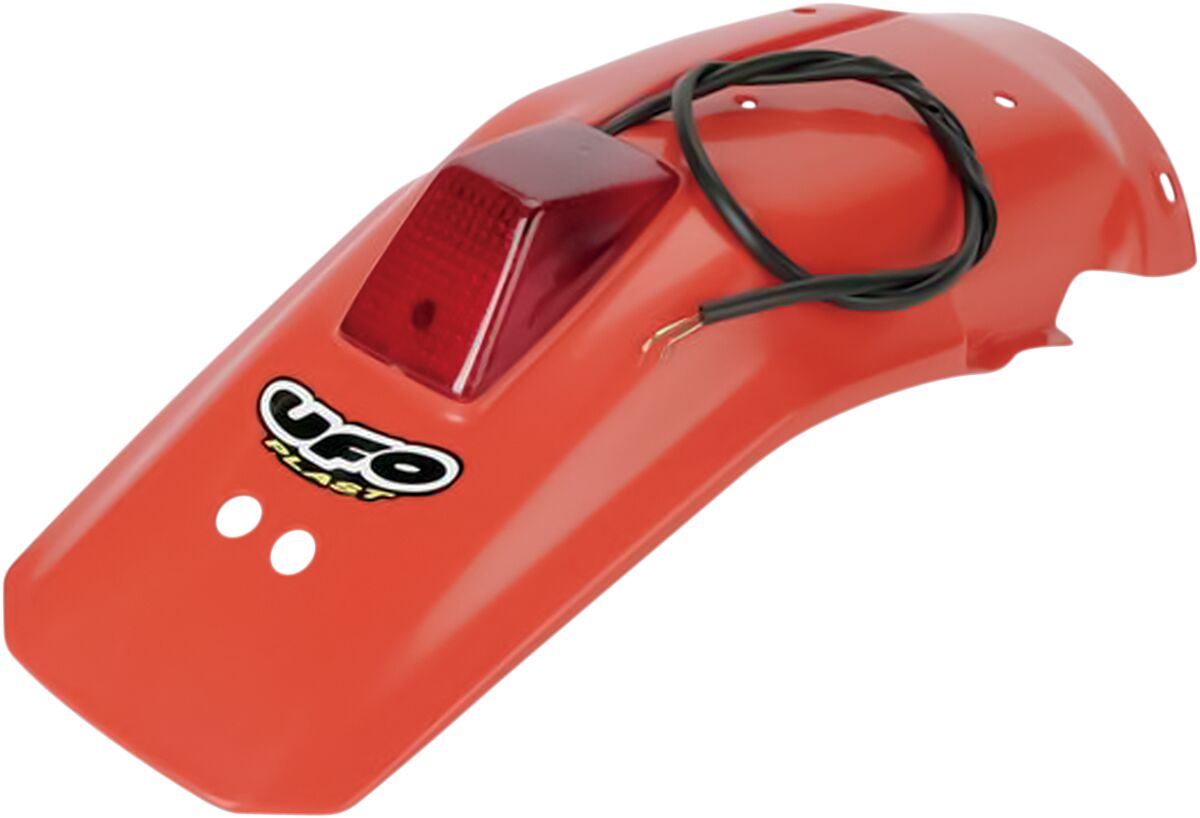 UFO ENDURO REAR FENDER W/ STOP-TAILLIGHT HONDA XR600R CR-ORANGE HO02650-121