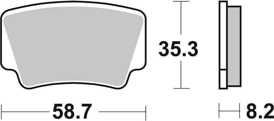 Sbs SI Offroad Sintered Brake Pads For KTM SX 505 ATV 2008-2012 Set of 2 867SI