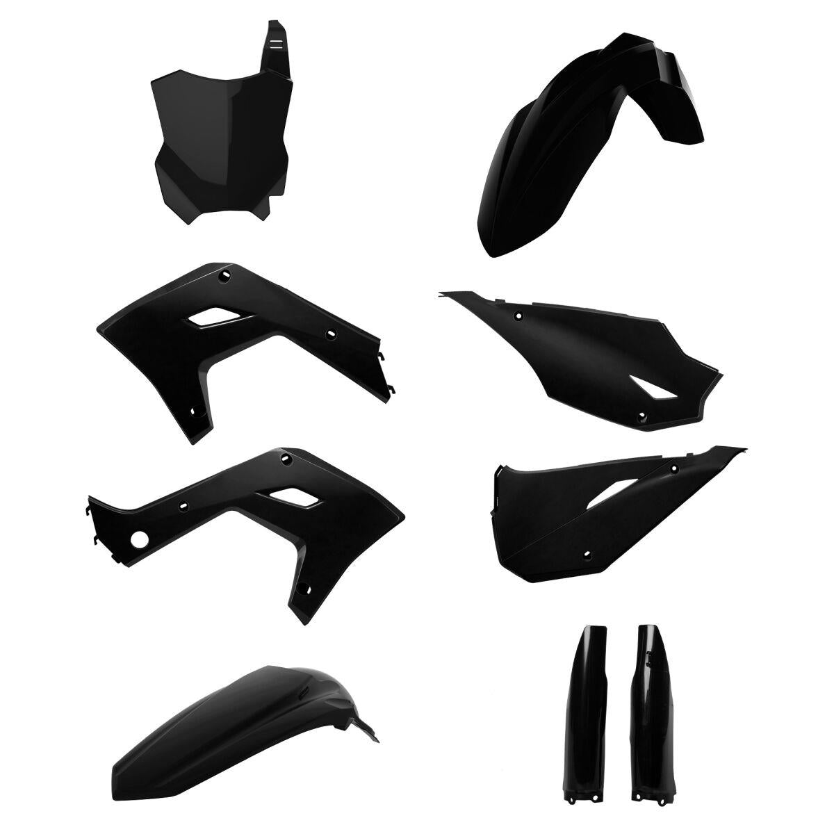 Polisport Body Kit Restyle Black For Kawasaki KX 125 Yamaha YZ 125 03-08 91632