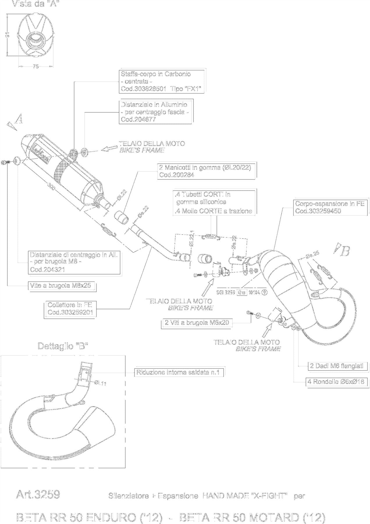 Leovince Exhaust X-Fight For Beta Rr 50 En 3259b
