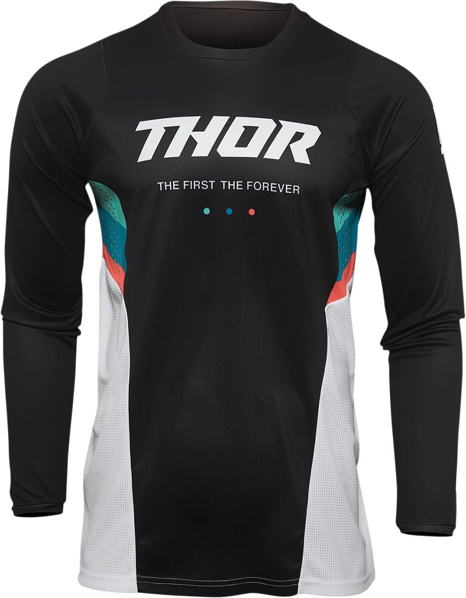 Thor Pulse React Adult Motocross Jersey White/Black 2X