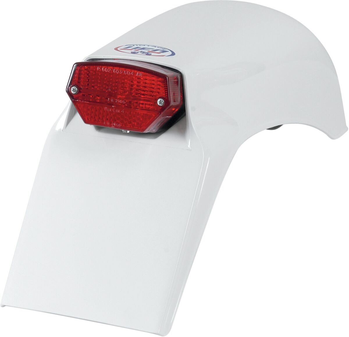 UFO VINTAGE UNI REAR FENDER FANTIC W/ TAILLIGHT (79-82) WHITE ME08032W