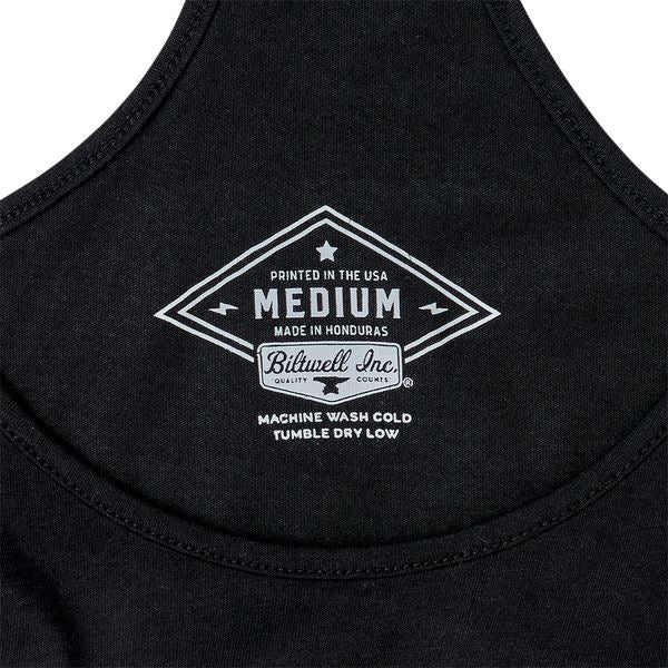 Biltwell Women's Surf Tank Top Black Casual Racerback Polyester