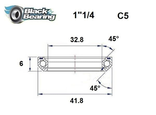 BLACK BEARING HB 32.8X41.8X6MM 45 /45 HB-C5