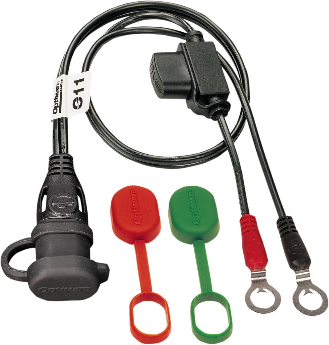 Optimate Charger Fused Battery Cord with 5/16 M8 Ring Terminals SAE O-11