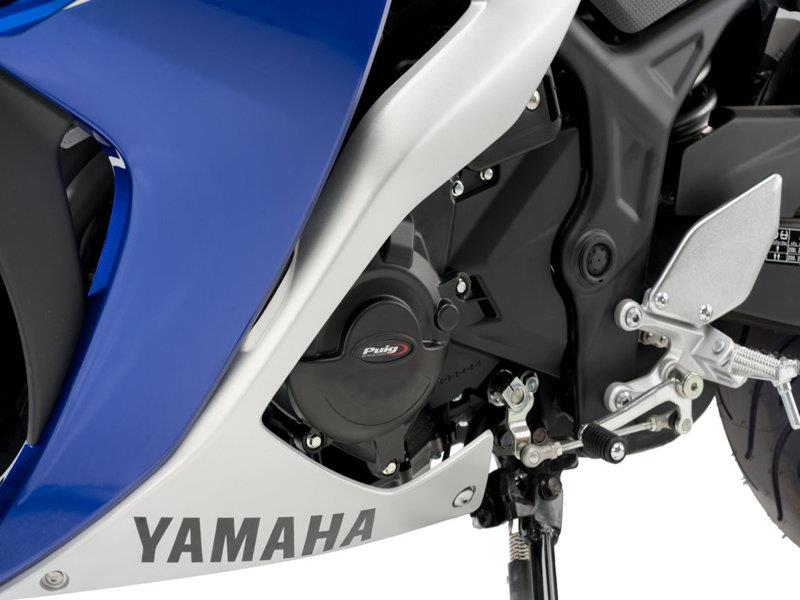 PUIG Engine Cover Track for Championship Black for Yamaha MT-125 15-19 21520N