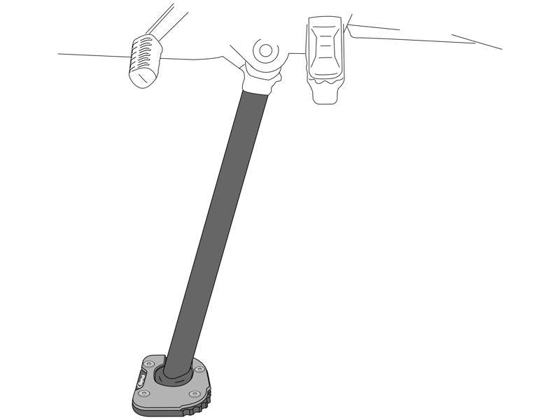 Puig Kickstand Extension Pad Black 21541N
