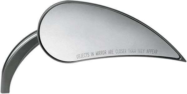 Arlen Ness Rad 3 Mirror 7" W x 3" H Black Screw-In Convex Teardrop 13-093