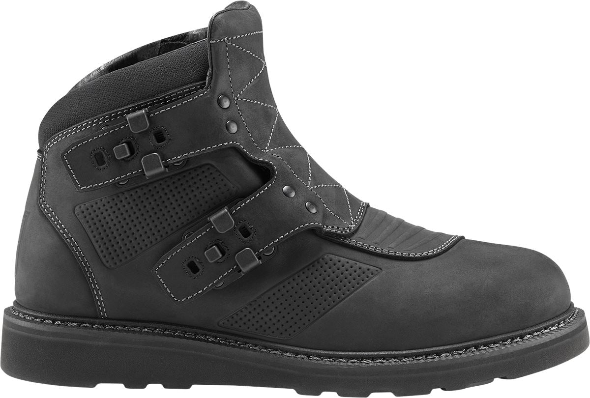 ICON El Bajo2 Motorcycle Boots Black 2023 Model