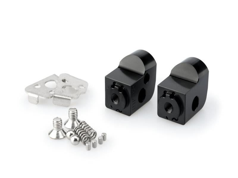 Puig Pillion Adjustable Footpeg Adaptors Black 8100G