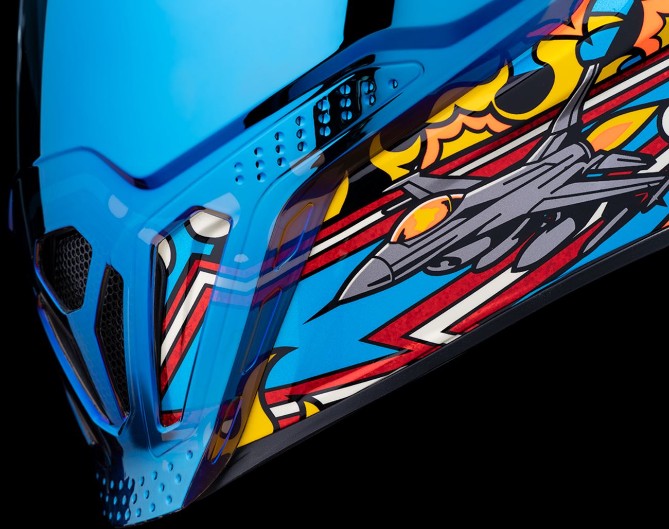 ICON Airflite™ Fly Boy Motorcycle Helmet BL 2024 Model