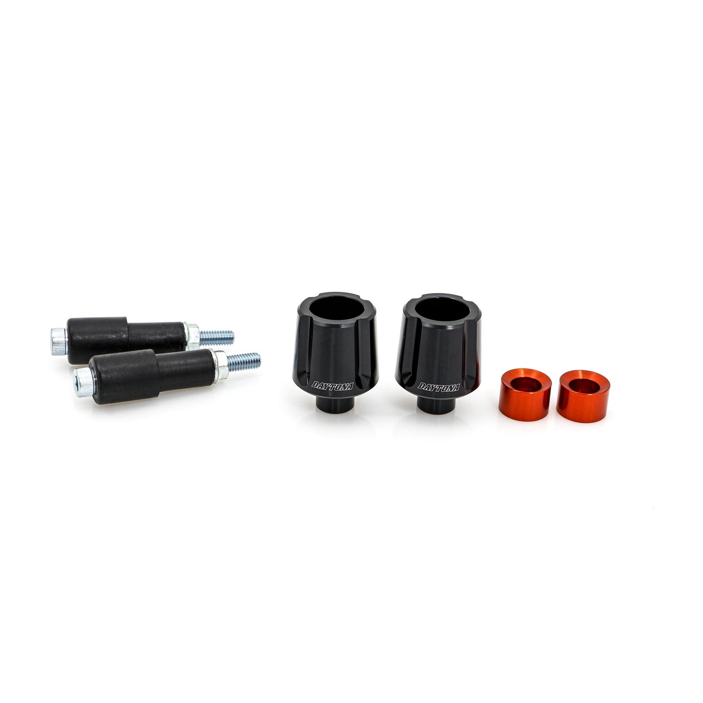 Daytona Compass Handlebar End Anodized Orange 30mm Diameter Pair 80900