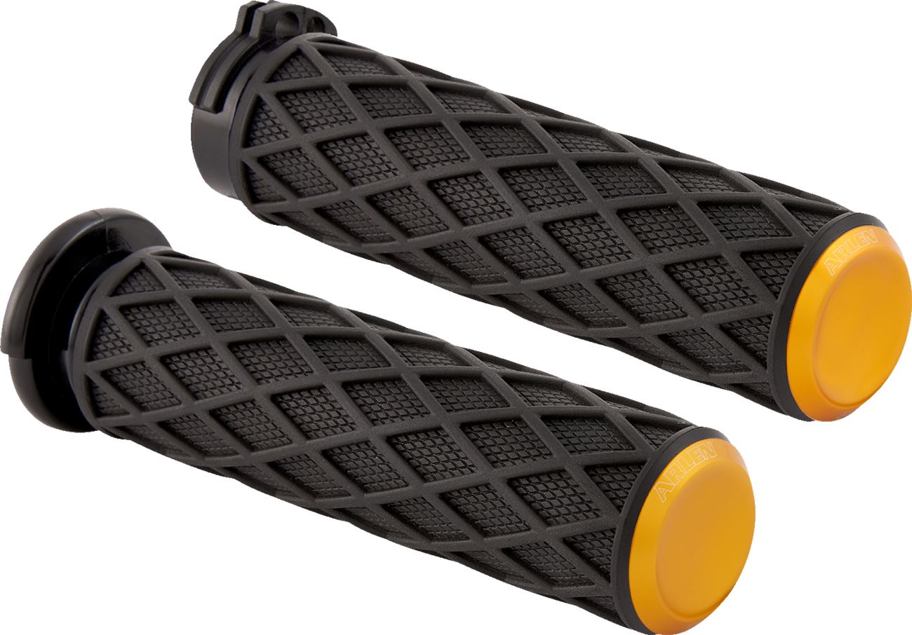 Arlen Ness Diamond Grips Gold For Harley Davidson XL 883 N 81-22 500-014