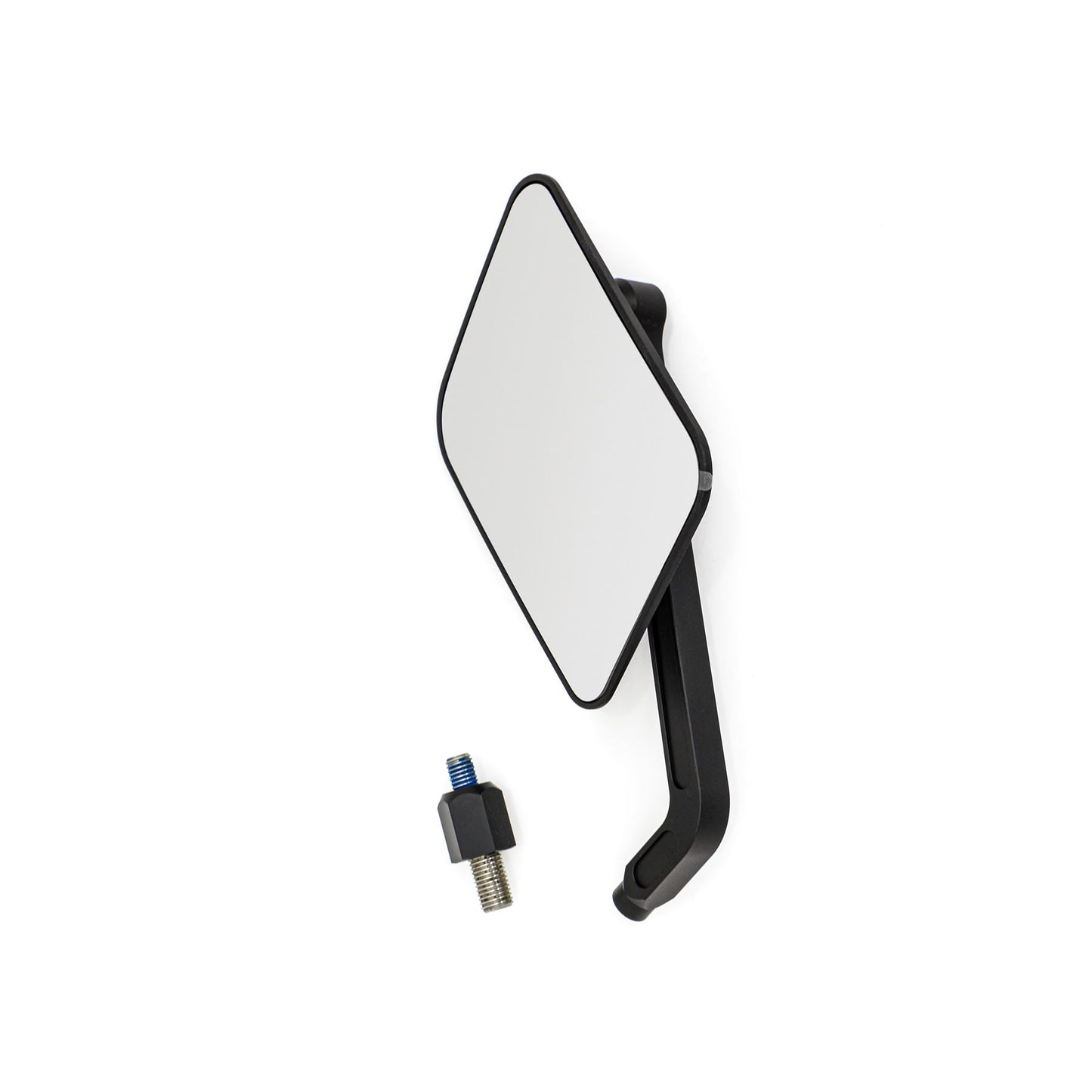 Daytona Aluminum Flat Square Mirror Black E-marked M10 Adapter Included 80993