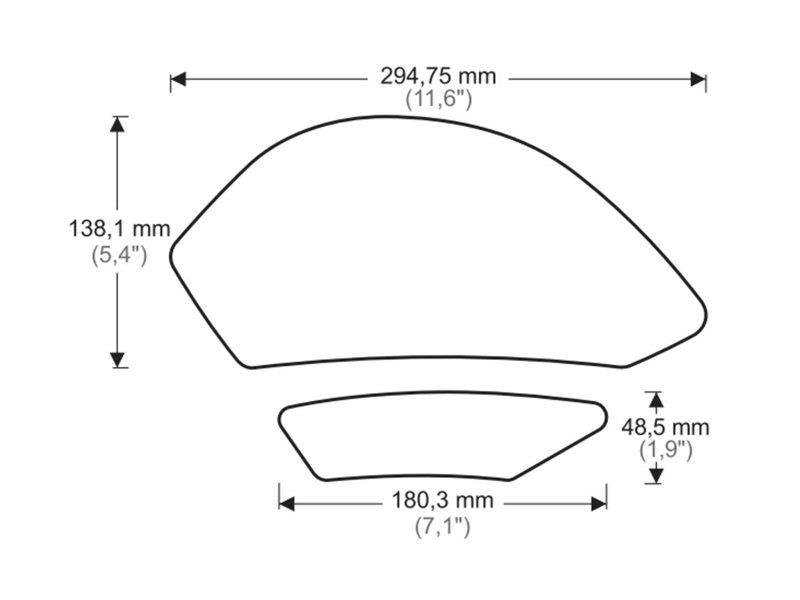 PUIG Side Tank Pad Protector Black for Kawasaki ZX-6R 636 09-17 20080N