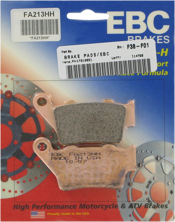 Ebc Sintered "HH" Brake Pads For BMW F 900 GS 1993-2026 Copper Alloy FA213HH