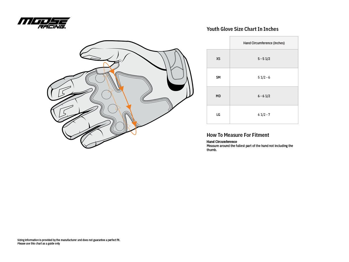 MOOSE RACING Youth MX1™ Gloves Black/White 2024 Model