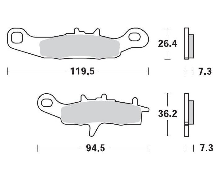 Moto-Master Racing GP Offroad Brake Pads For Kawasaki KX 112 1997-2024 093912