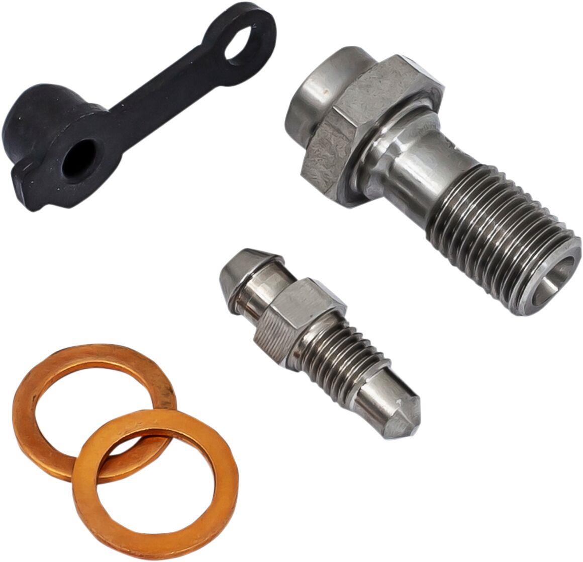Goodridge Banjo Bolt With Bleed Nipple Chrome Stainless Steel 3/8-24 775-03BNC