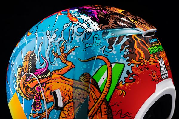 ICON Airform™ Dino Fury Motorcycle Helmet Blue - 2023 Model