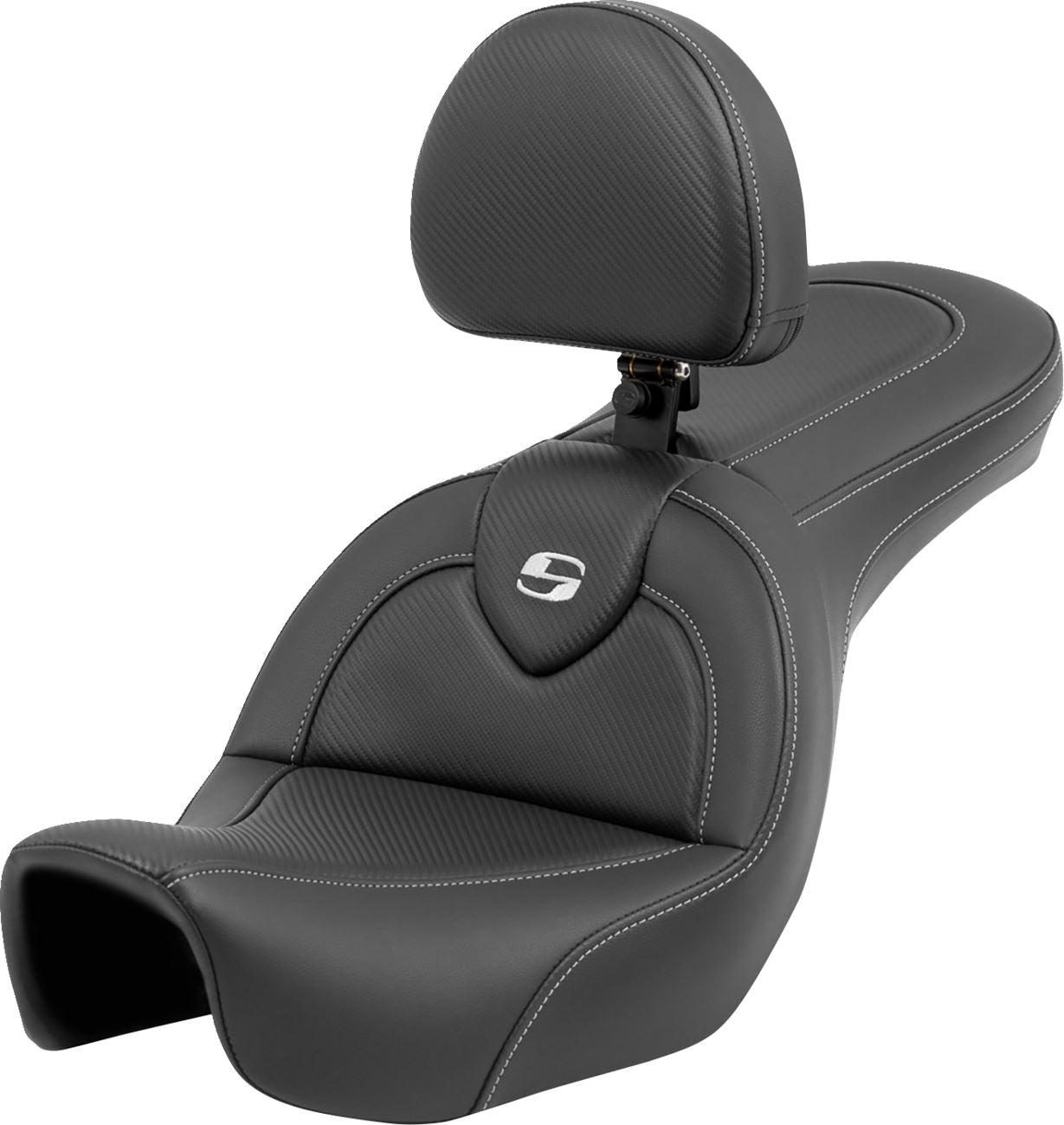 Saddlemen Roadsofa CF Seat With Backrest For Harley Davidson FXDF 1690 06-17 806-04-185BR
