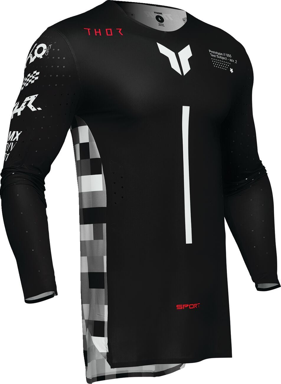 THOR SPORTMODE Riot Jersey BLACK/RD 2024 Model