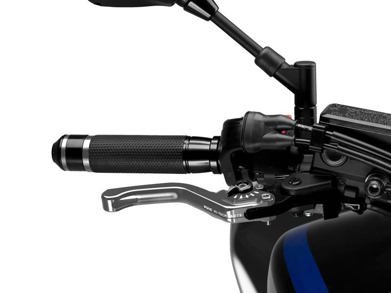 Puig Short V3 Brake (Silver Lever With Blue Selector) Black 9859N