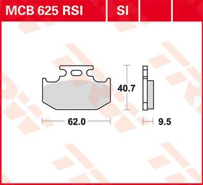 Trw SI Series Sindered Off-Road Brake Pads For Suzuki DR-Z 250 89-21 MCB625SI