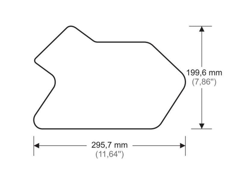 Puig Side Tank Pad Protector Black 0370R