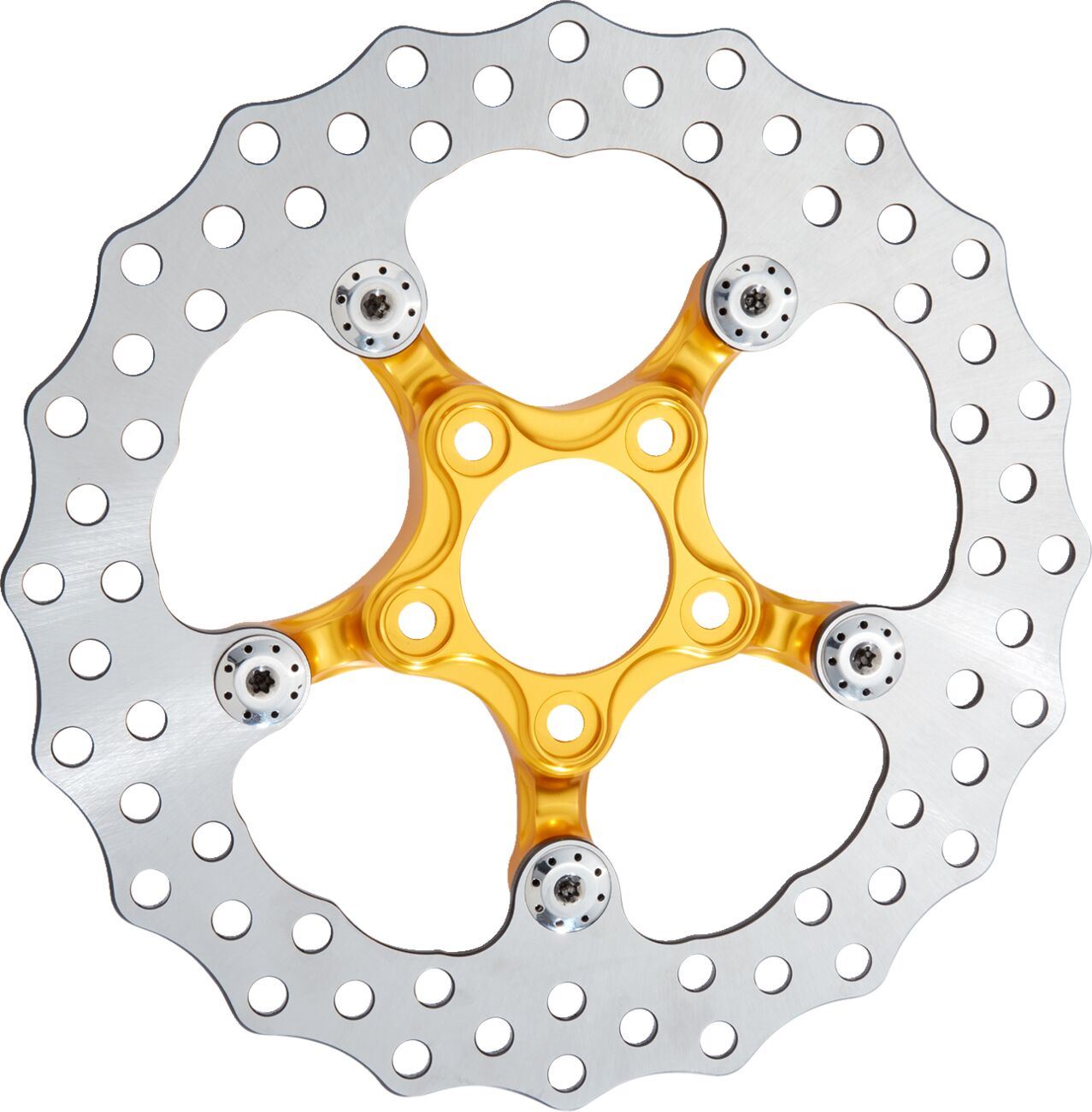 Arlen Ness Spider Rotor Brake Stainless Steel Gold 292mm 300-064