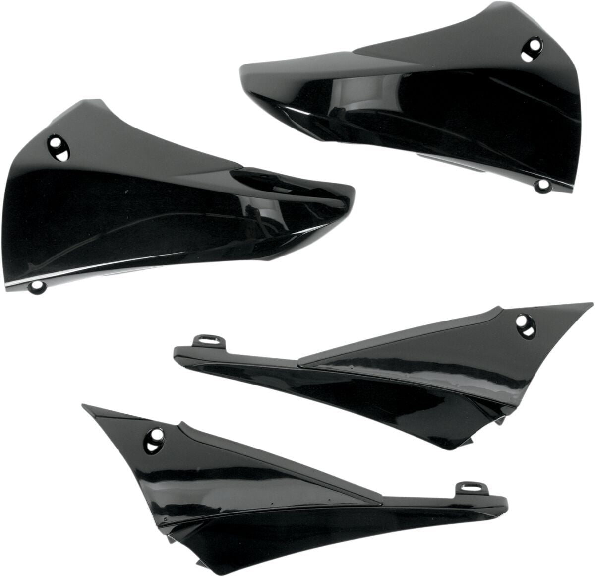 UFO UPPER RADIATOR COVERS YAMAHA YZ450F BLACK YA04823-001