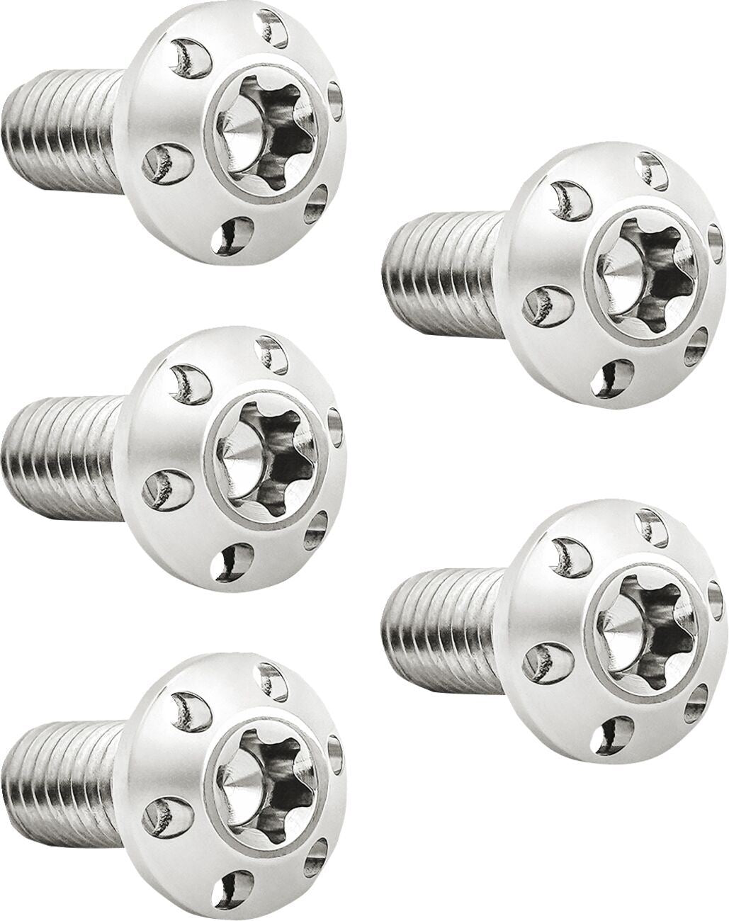 Arlen Ness Holeshot Brake Rotor Bolt Kit Silver 5 Pack Hub Mount 300-909