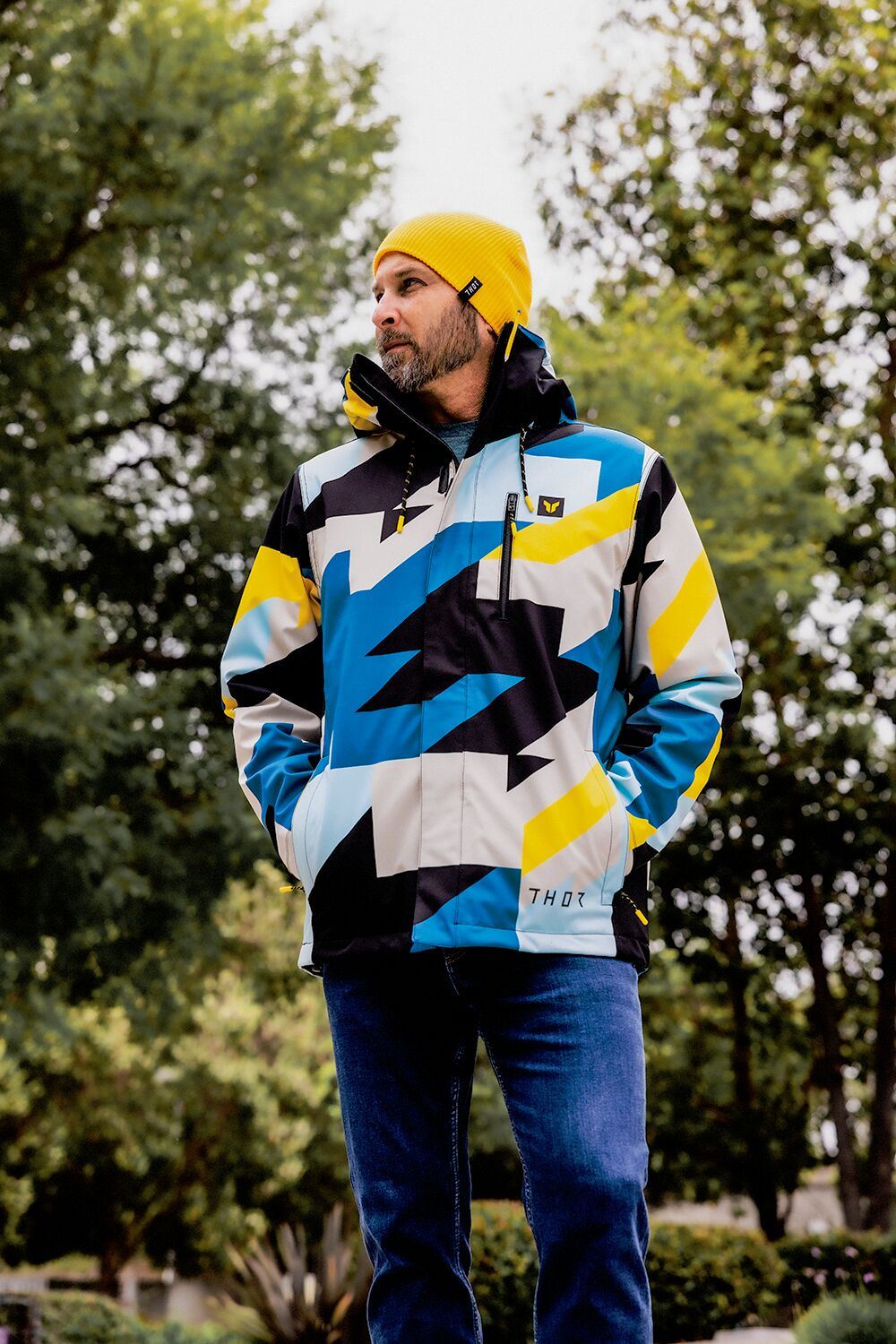 THOR Brave Heavyweight Tour Jacket BL/YL 2025 Model
