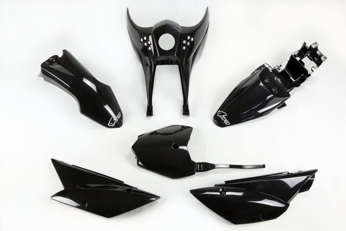 UFO COMPLETE BODY KIT KAWASAKI KLX110 BLACK KT37003001