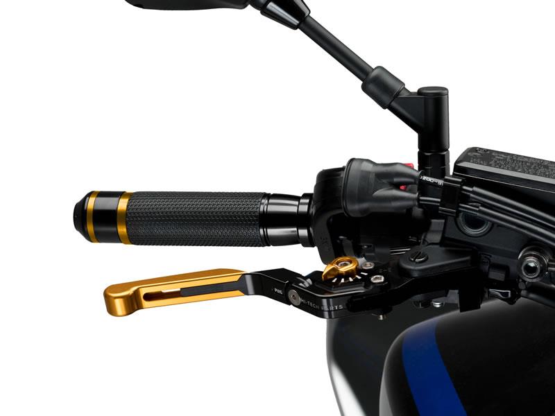 Puig Extendable Folding V3 Brake (Gold Extender With Blue Selector) Gold 0626V