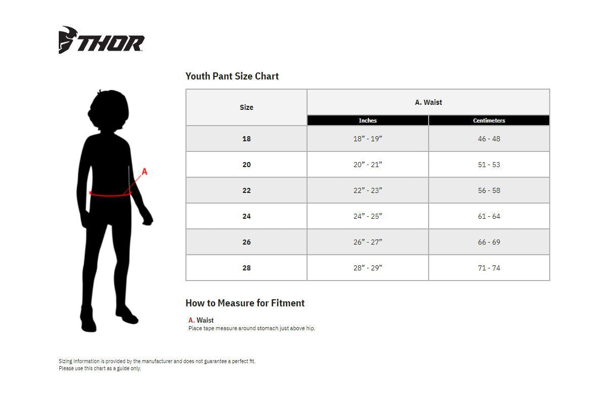 THOR Youth LAUNCHMODE Storm MX Pants BLACK 2025 Model