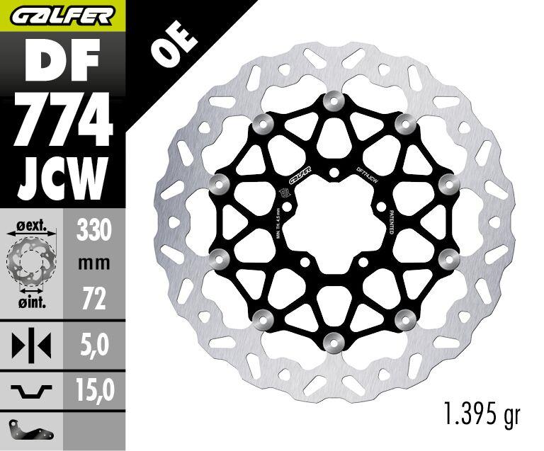 Galfer Brake Rotor Floatech Wave For Ducati Panigale V4 1100 2007-2026 DF774JCW