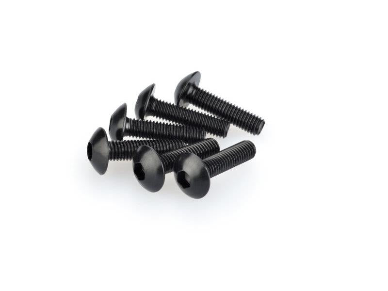 PUIG M5 Domed Screws 20mm x 6 Blue Universal 0550A
